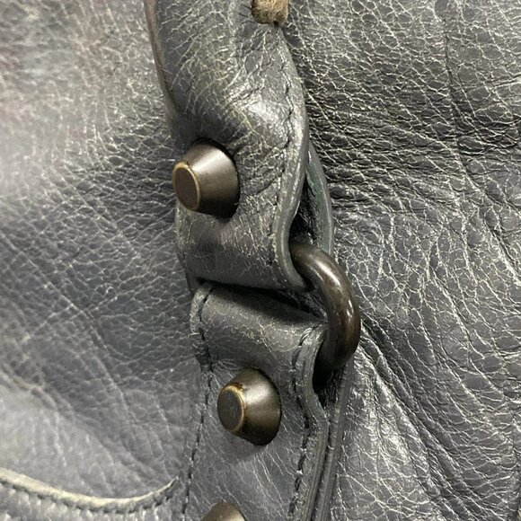 Auth BALENCIAGA The Sunday Small Tote 228750 Dark Gray Leather Tote Bag - Picture 10 of 16